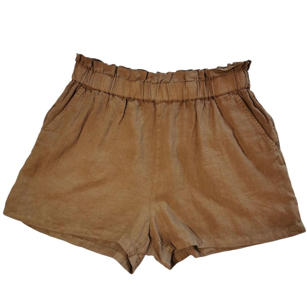 NWT C&C California 100% Linen 2-1/2" Light Brown Shorts - Sz L